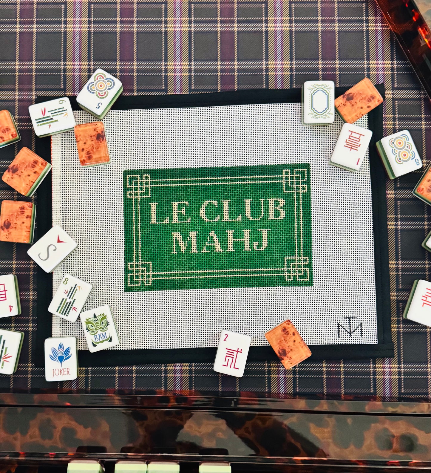 Le Club Mahj Needlepoint Canvas