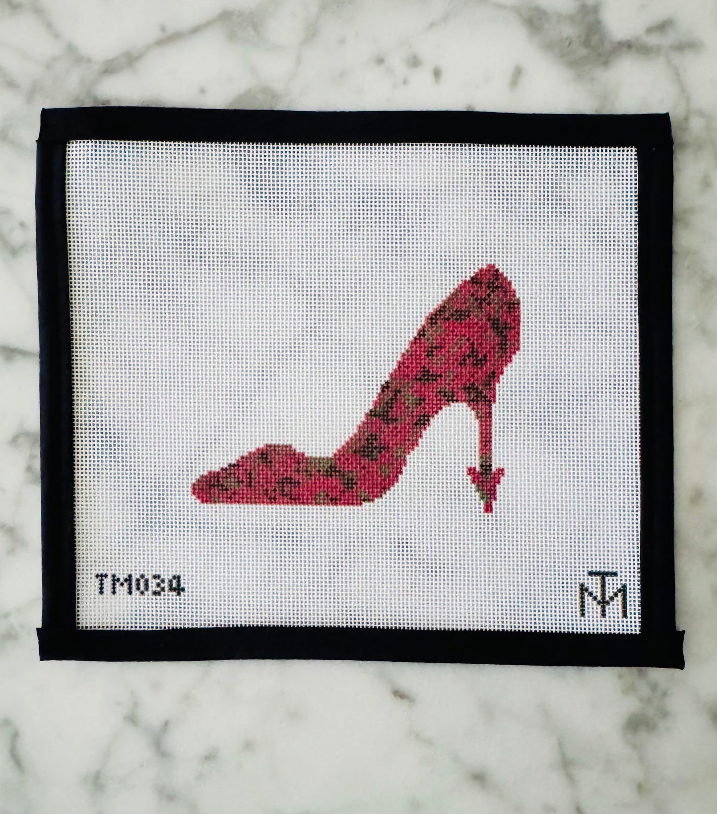 Floral Devil Heel Needlepoint Canvas