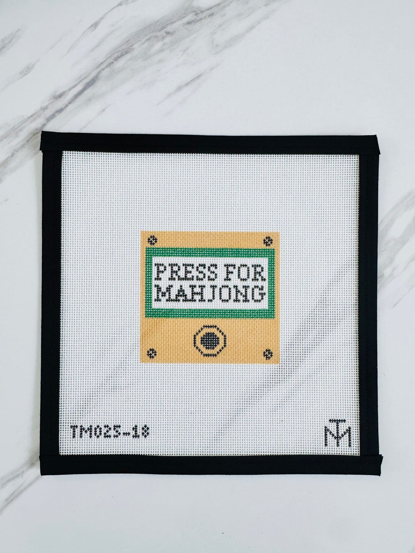Press For Mahjong 18 Mesh Needlepoint Canvas
