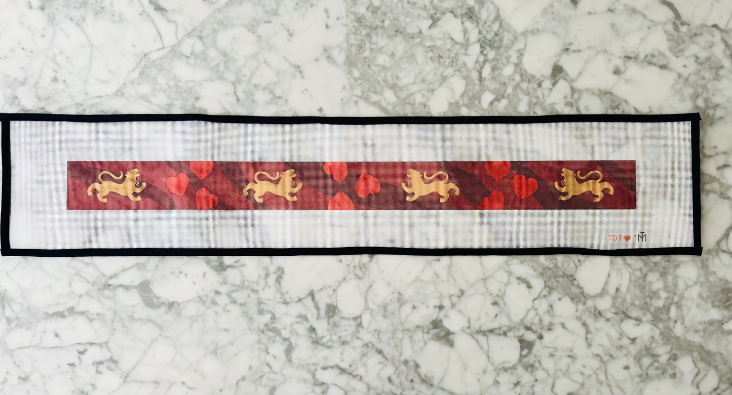 Exclusive Tigre de Tartán Tiger Stripe Needlepoint Canvas Strap