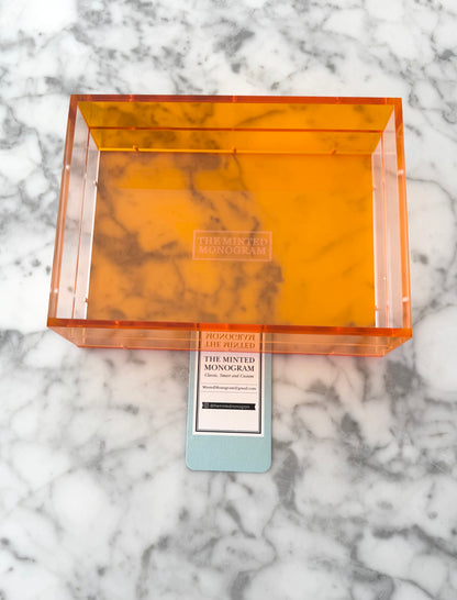 Almost Perfect Sale Orange Magnetic Acrylic Tray