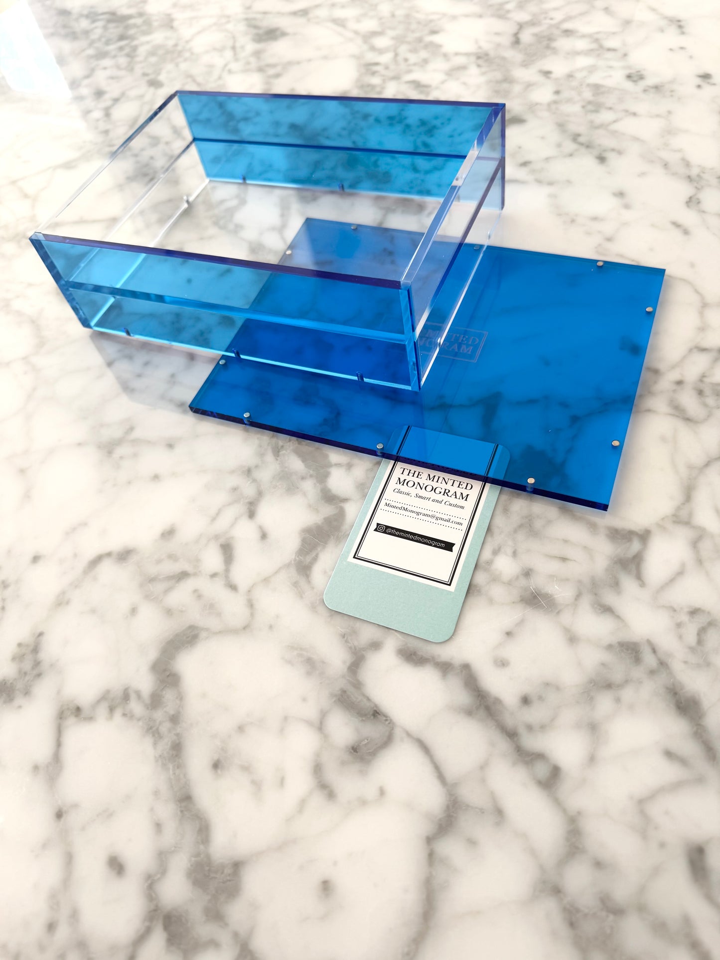 Almost Perfect Sale Dark Blue Magnetic Acrylic Tray