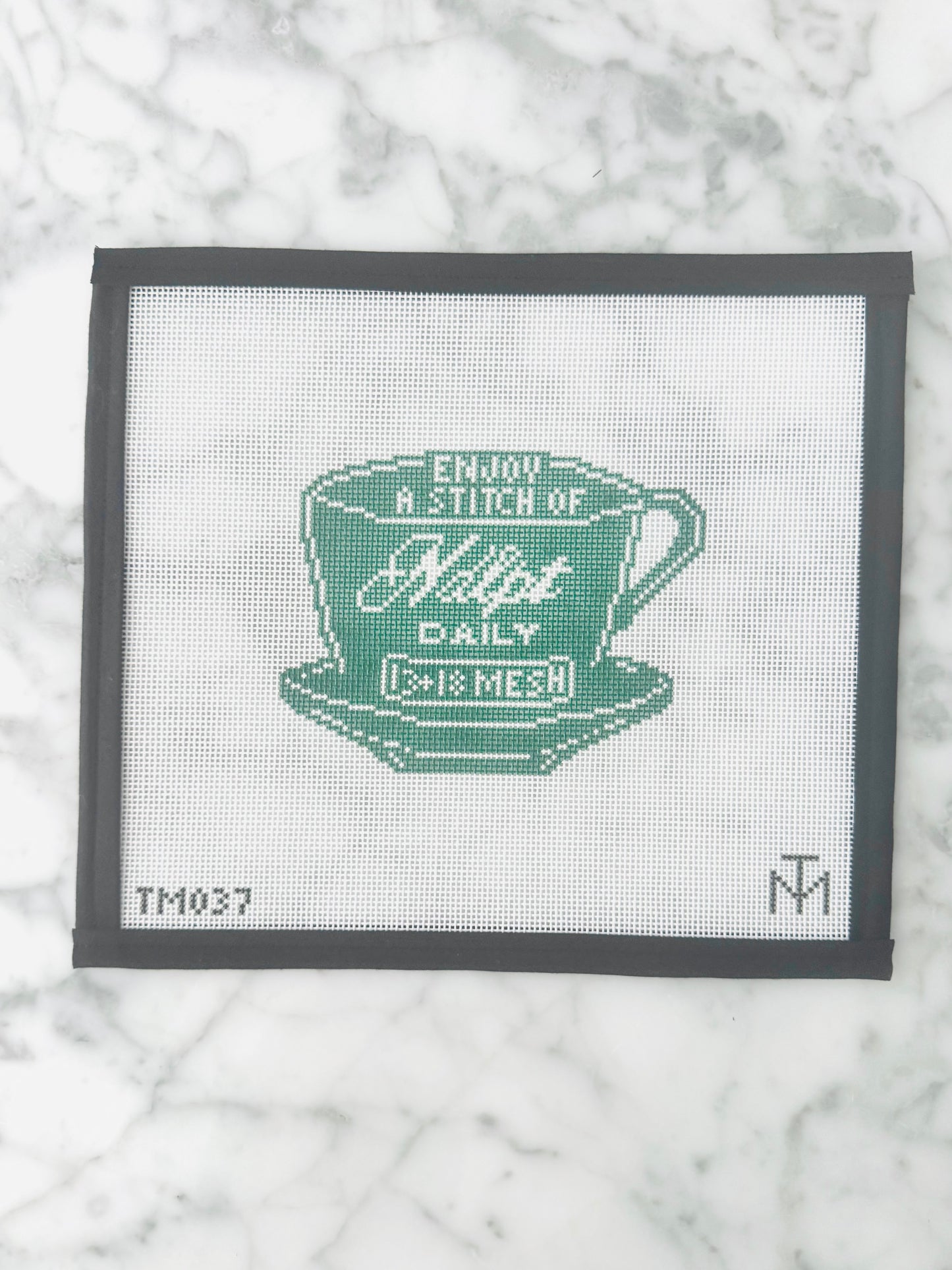Enjoy a stitch of NDLPT daily coffee mug canvas