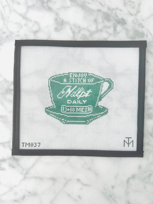 Enjoy a stitch of NDLPT daily coffee mug canvas
