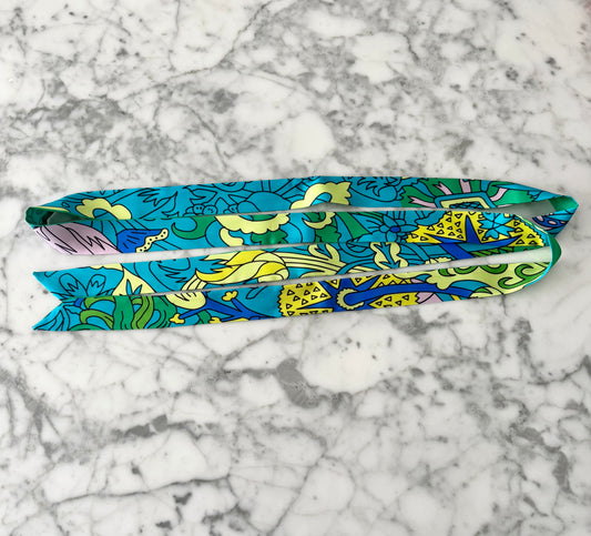 Green and Blue 78” scarf