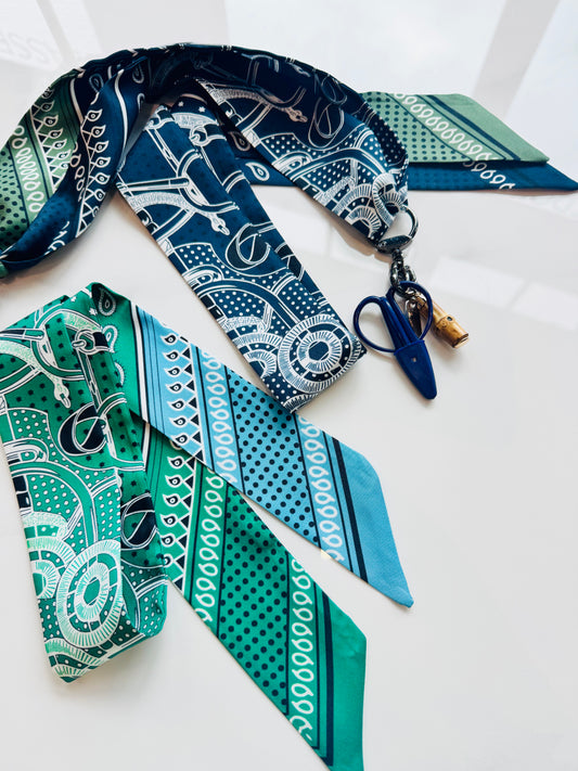 Bandana Blue and Turqoise Designer Inspired Scarf