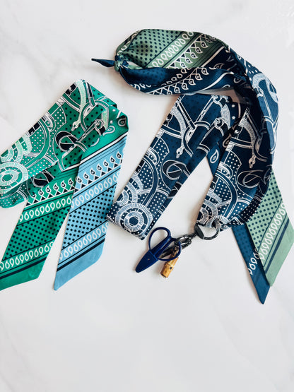 Bandana Blue and Turqoise Designer Inspired Scarf