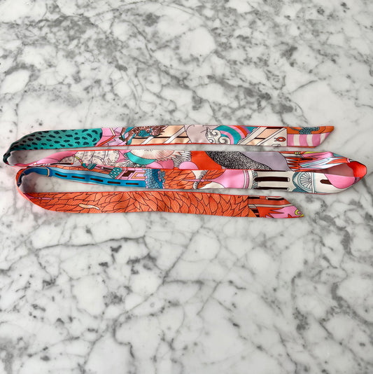 Orange and Colorful 78” Scarf