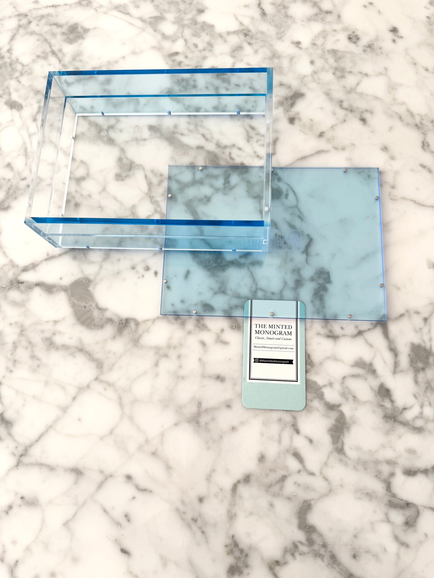 Almost Perfect Sale Light Blue Magnetic Acrylic Tray