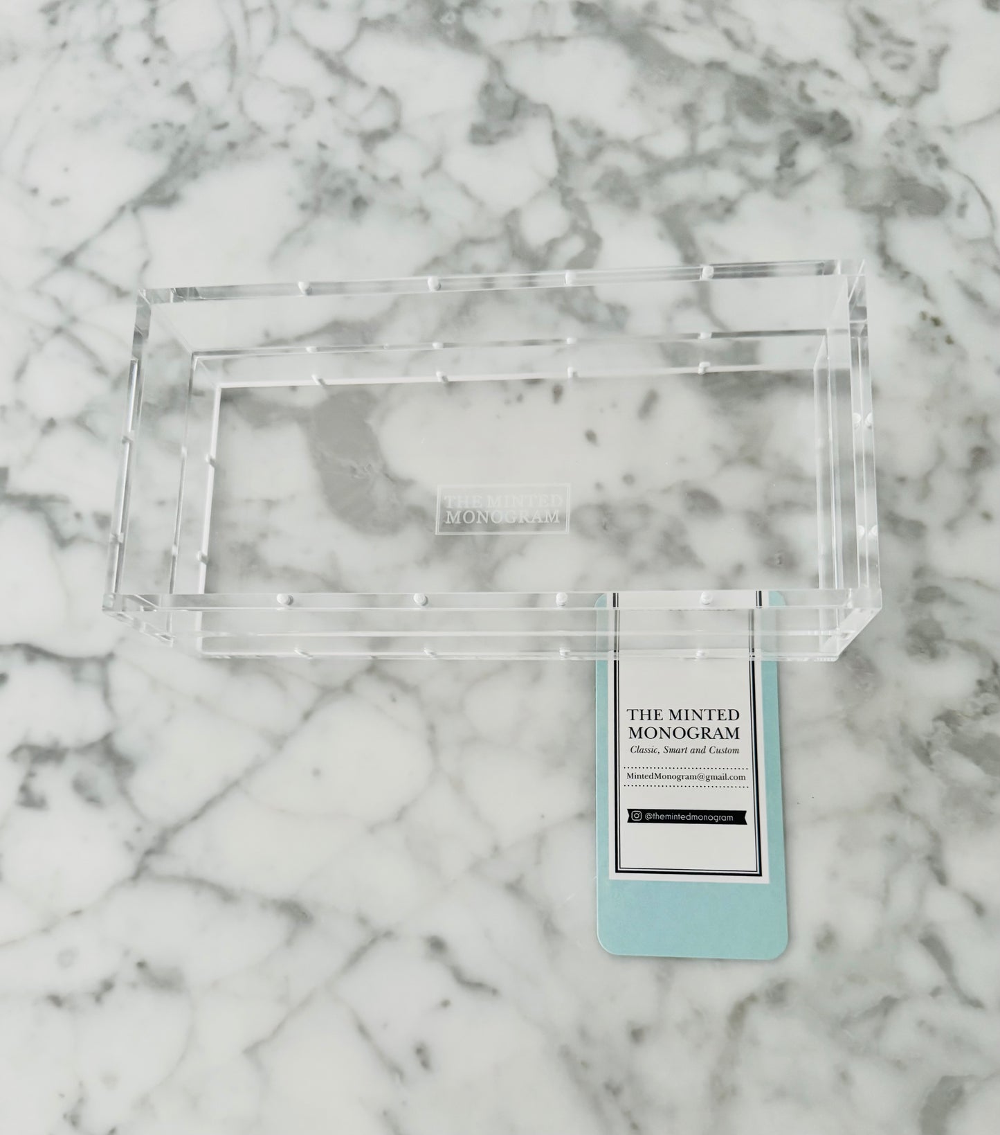 3.5”x 7.5” Clear Magnetic Acrylic Tray