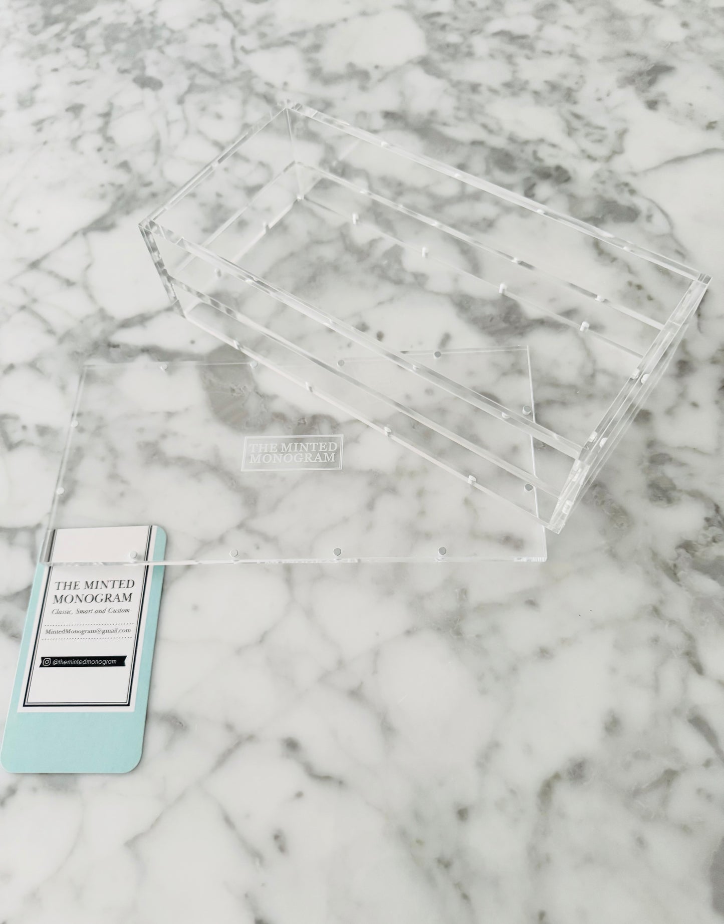 3.5”x 7.5” Clear Magnetic Acrylic Tray