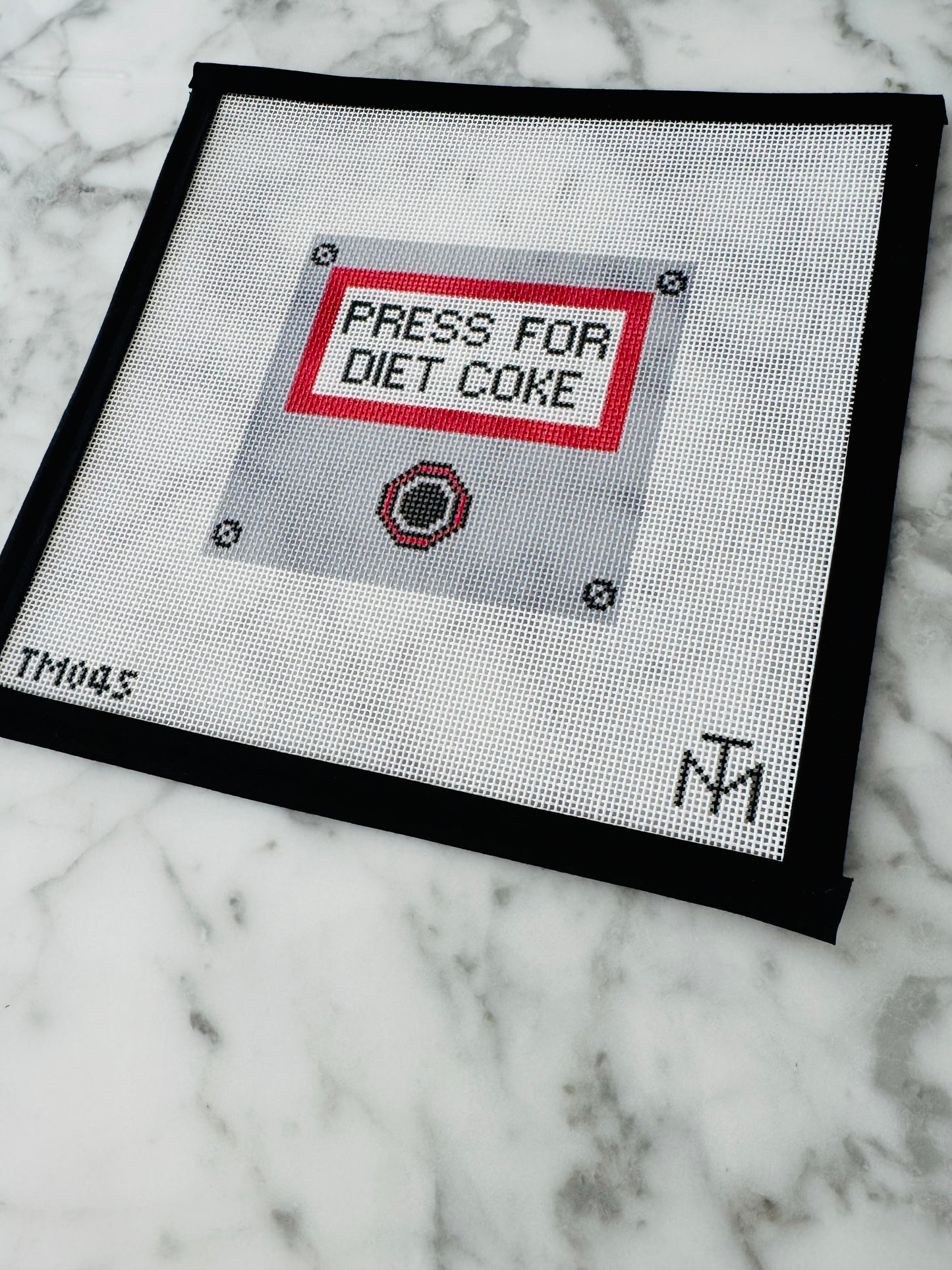 Press for Diet Coke Needlepoint Canvas