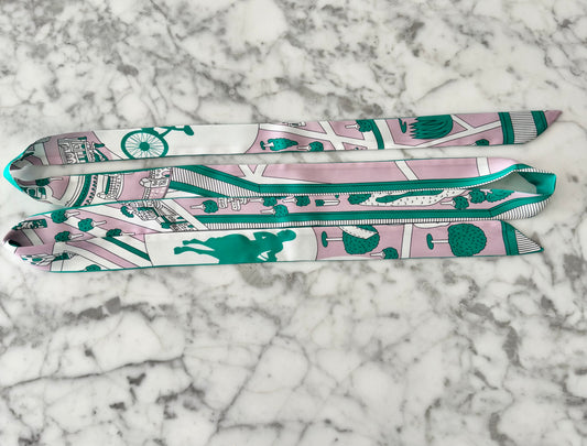 Lilac and Green 78” Scarf