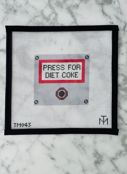 Press for Diet Coke Needlepoint Canvas