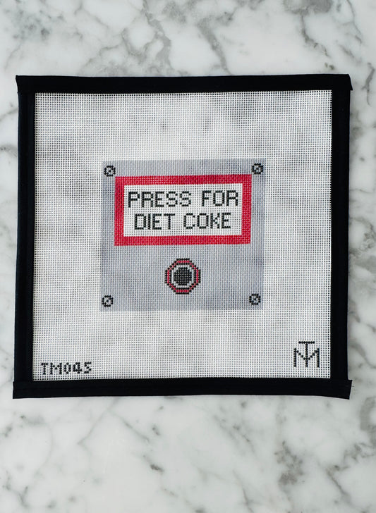Press for Diet Coke Needlepoint Canvas