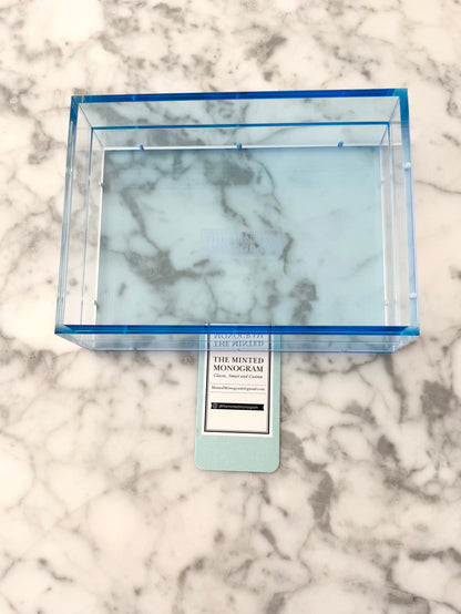 Almost Perfect Sale Light Blue Magnetic Acrylic Tray