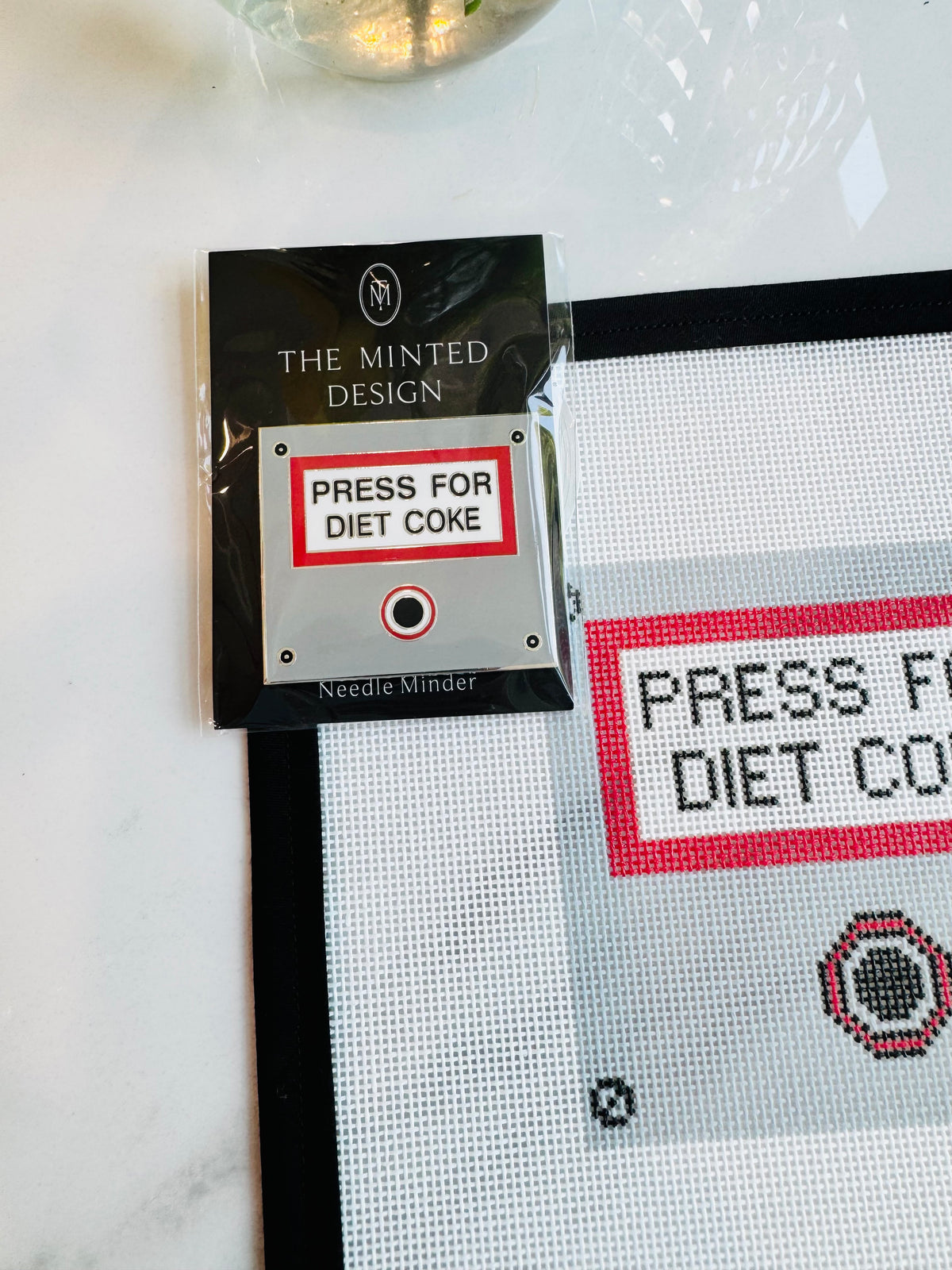Press For Diet Coke Needle Minder