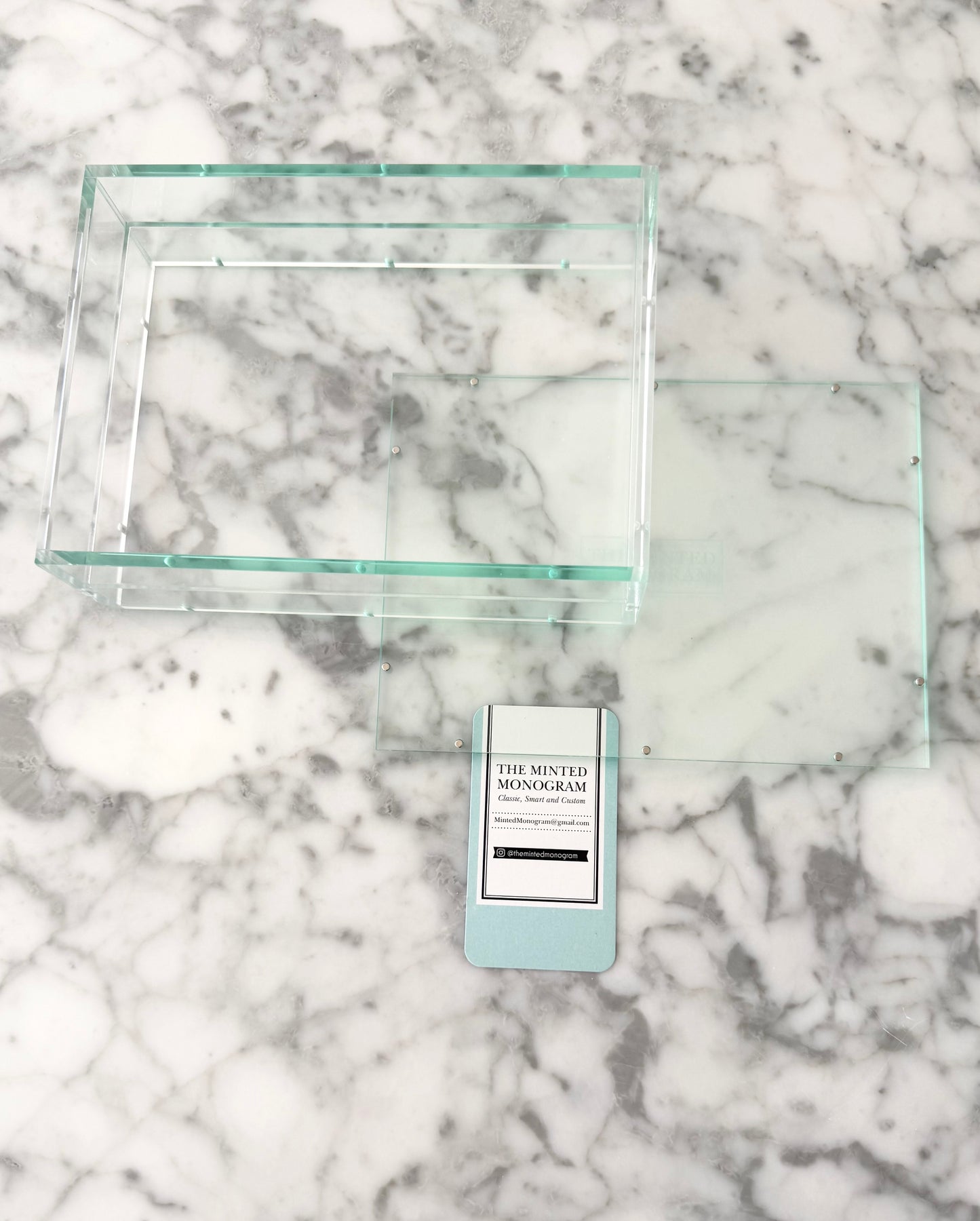 Almost Perfect Sale Teal 5x7 Magnetic Acrylic Tray