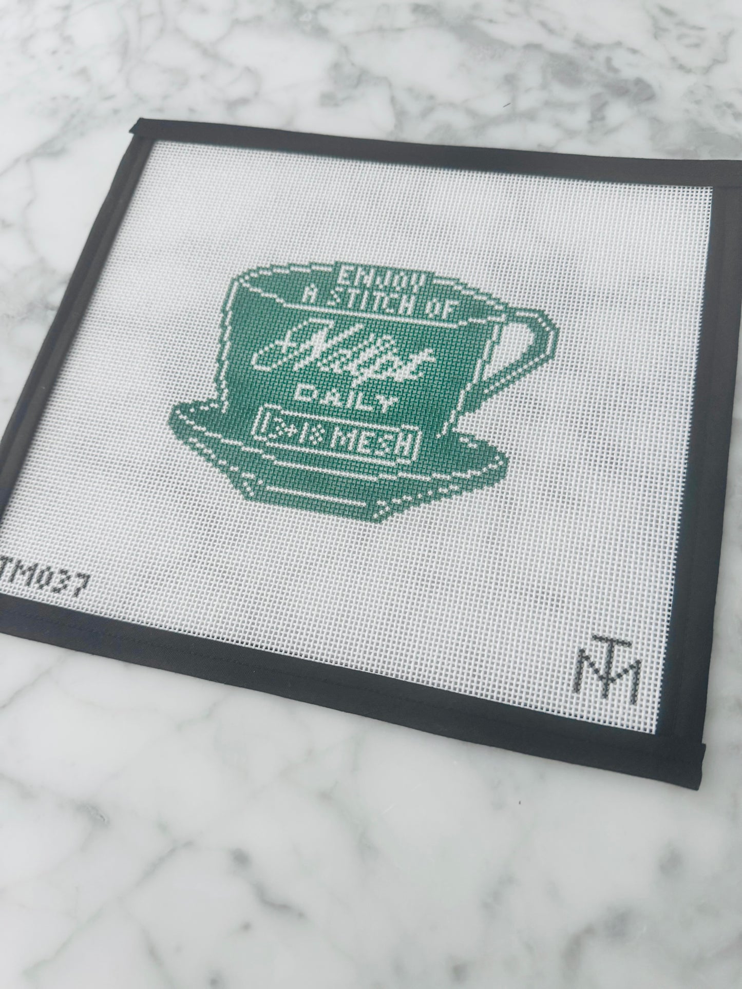 Enjoy a stitch of NDLPT daily coffee mug canvas