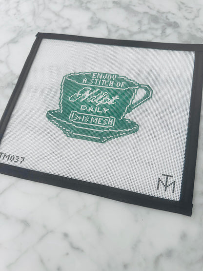 Enjoy a stitch of NDLPT daily coffee mug canvas