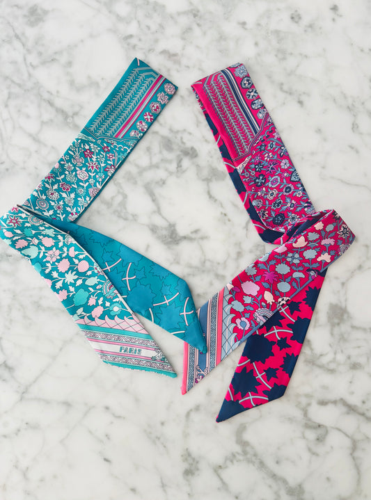 Dark Blue and Pink Designer Inspired Scarf