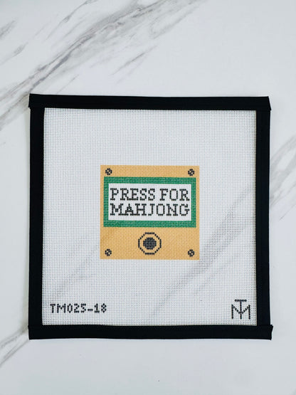 Press For Mahjong 18 Mesh Needlepoint Canvas