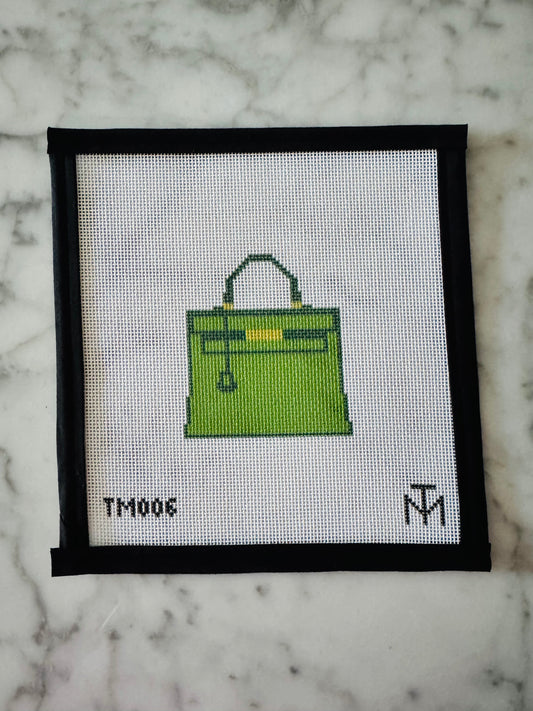 Green Kelly Bag Needlepoint Canvas