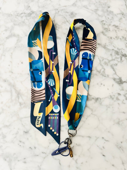 Navy Horse Designer Inspired Scarf