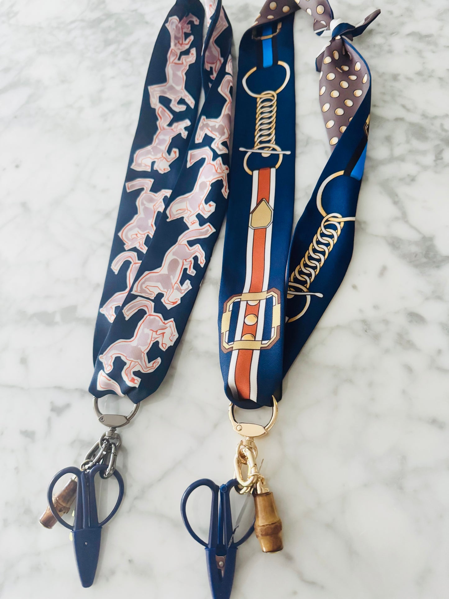 Navy and Maroon Running Horse Designer Inspired Scarf