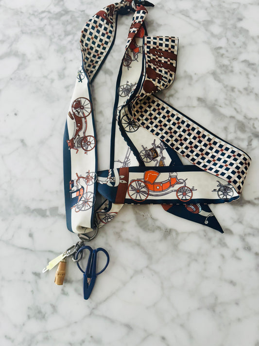 Brown Horse Carriage Designer Inspired Scarf