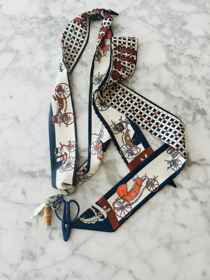 Brown Horse Carriage Designer Inspired Scarf