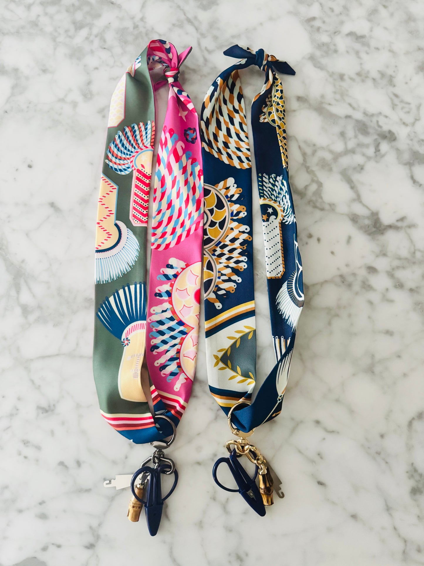 Olive and Pink Tassel Designer Inspired Scarf