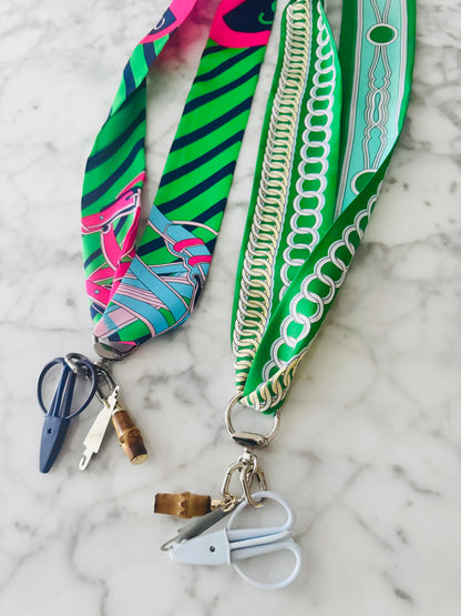 Pink and Green Equestrian Buckle Designer Inspired Scarf