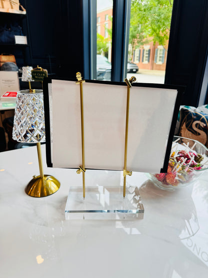 Acrylic  Double Stand with 2 Gold Rod
