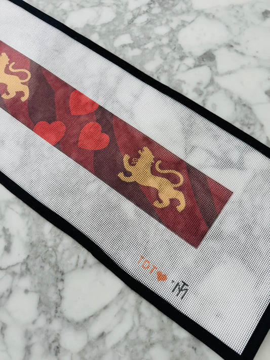 Exclusive Tigre de Tartán Tiger Stripe Needlepoint Canvas Strap