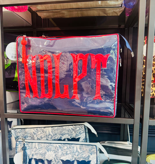 NDLPT Navy and Red Custom Appliqué Project Bag