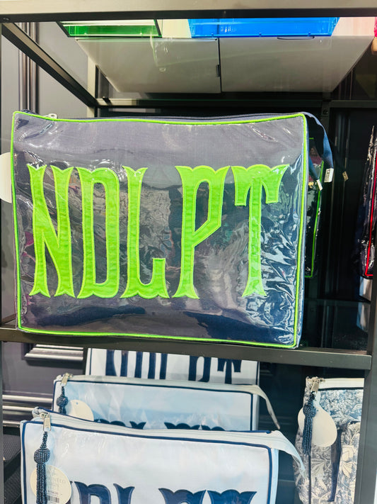 NDLPT Green and Navy Custom Appliqué Project Bag