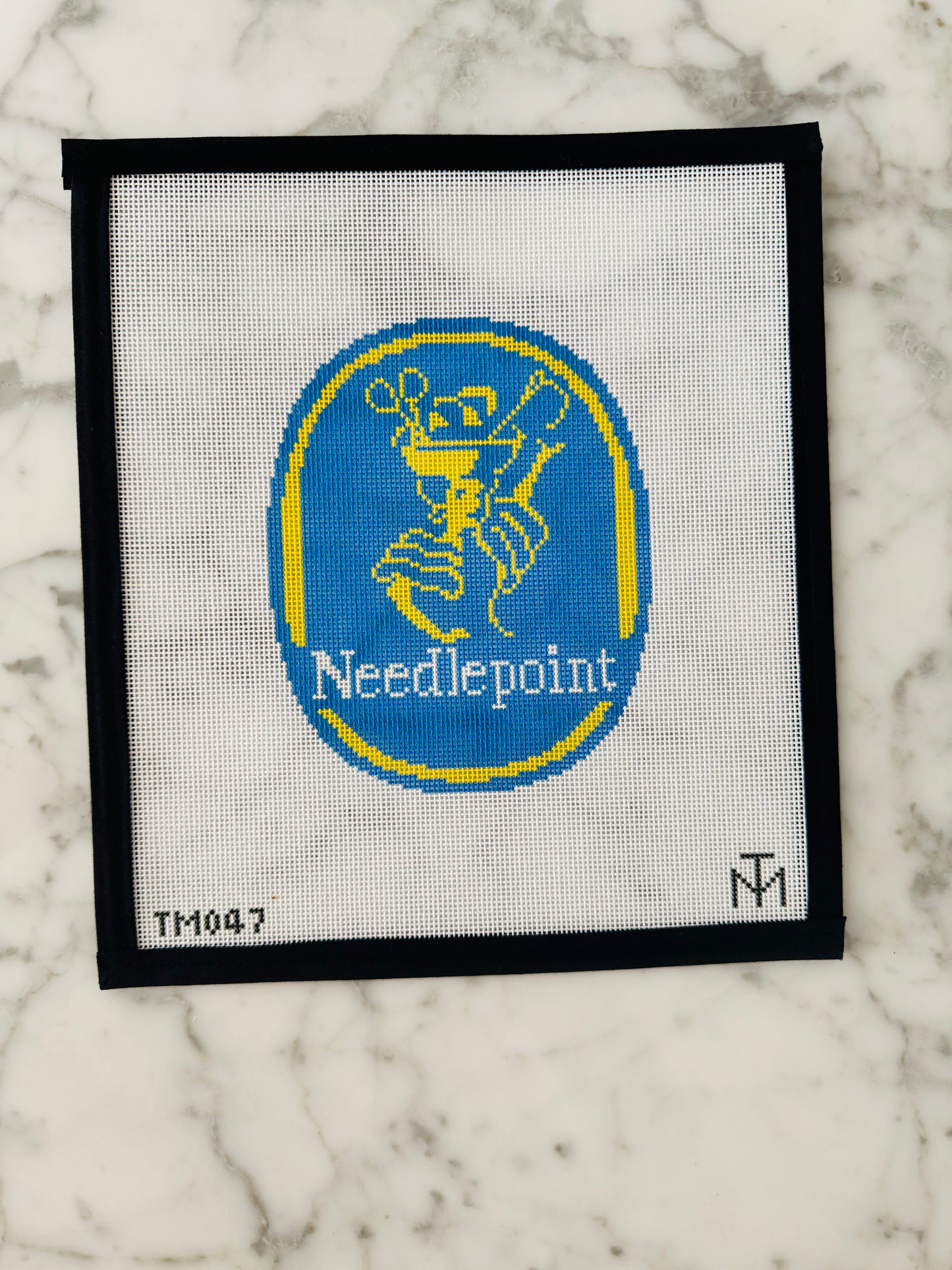 Basket Needlepoint Lady