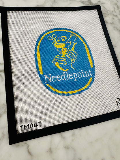 Basket Needlepoint Lady