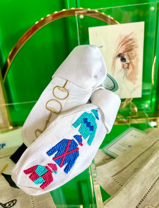 Derby Jockey Dupioni silk headband